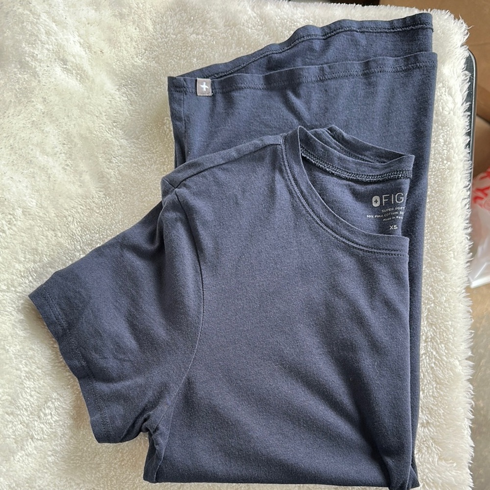 Figs Black Super Soft Top under scrub or by itself.